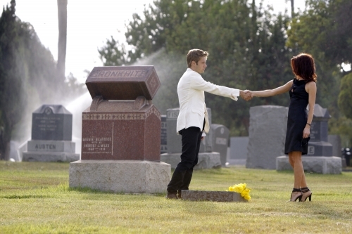 Still of Laura Leighton and Shaun Sipos in Melrose Place (2009)