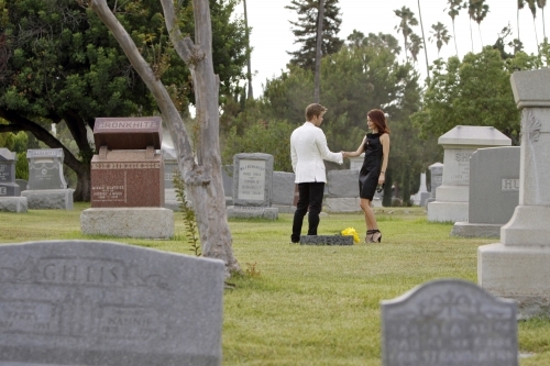 Still of Laura Leighton and Shaun Sipos in Melrose Place (2009)