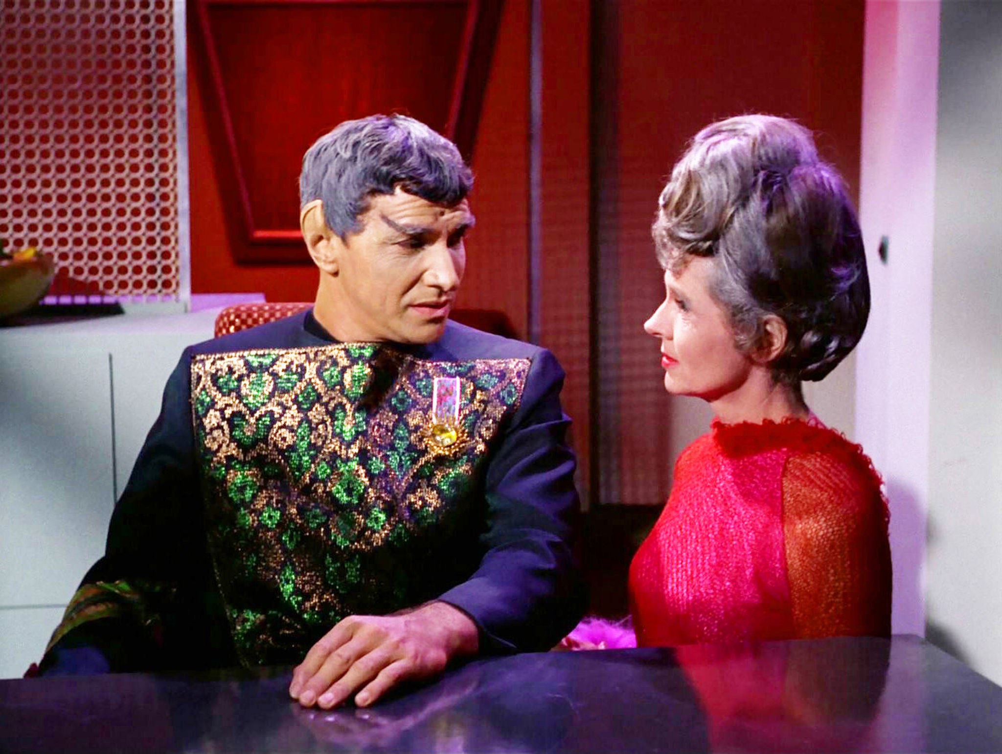 Still of Mark Lenard and Jane Wyatt in Star Trek (1966)