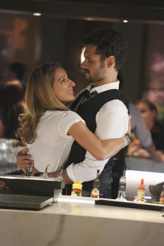 Still of Vanessa Lengies and Adan Canto in Mixology (2013)