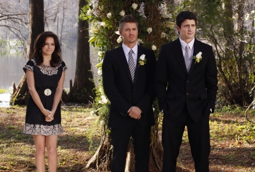 Still of James Lafferty, Bethany Joy Lenz and Chad Michael Murray in One Tree Hill (2003)