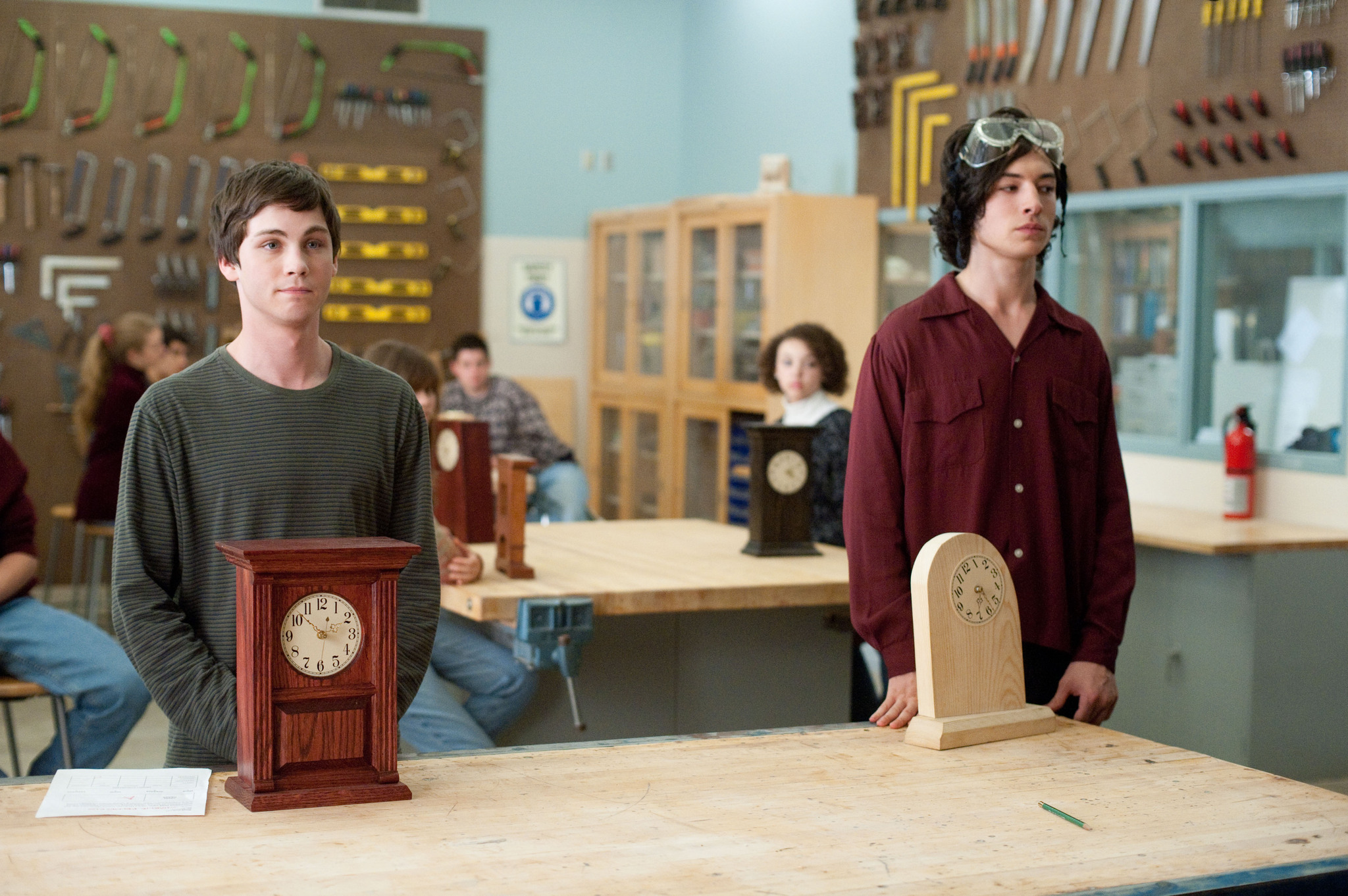 Still of Logan Lerman and Ezra Miller in The Perks of Being a Wallflower (2012)