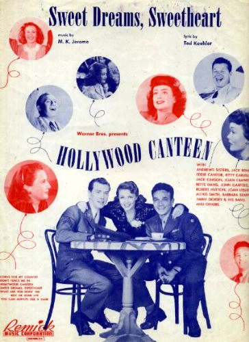 Dane Clark, Robert Hutton and Joan Leslie in Hollywood Canteen (1944)