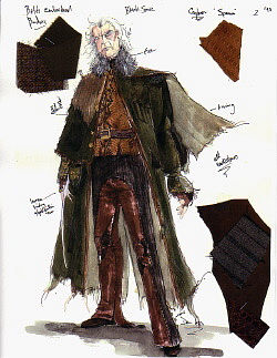 Dan Lester's costume design sketches for Spawn