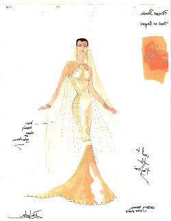 Dan Lester's costume design sketches for Thief of Baghdad
