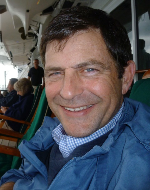 Philip Levien on board the Queen Mary 2.