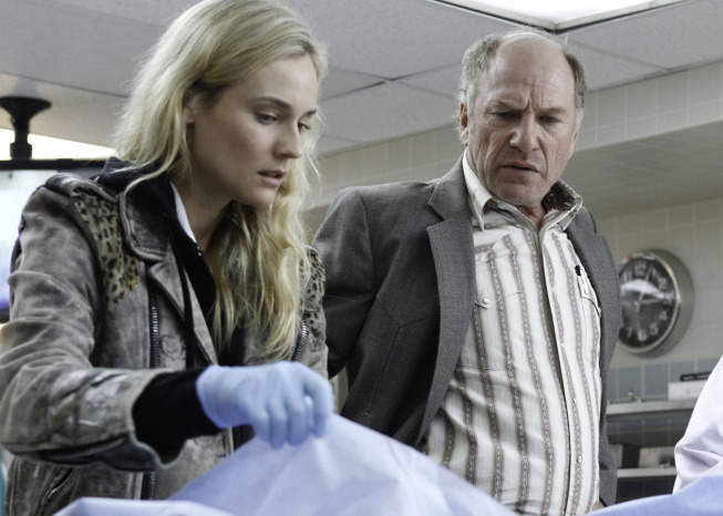 Still of Ted Levine and Diane Kruger in The Bridge (2013)