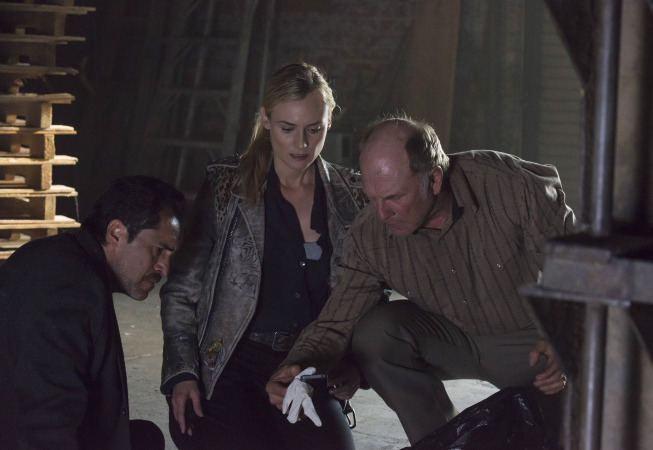 Still of Ted Levine, Diane Kruger and Marco Ruiz in The Bridge (2013)