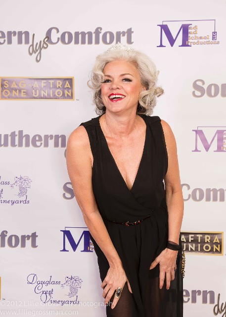 DH Lewis at the red carpet Premiere of SOUTHERN dysCOMFORT. She plays 'crazy' Aunt Jessie Mae