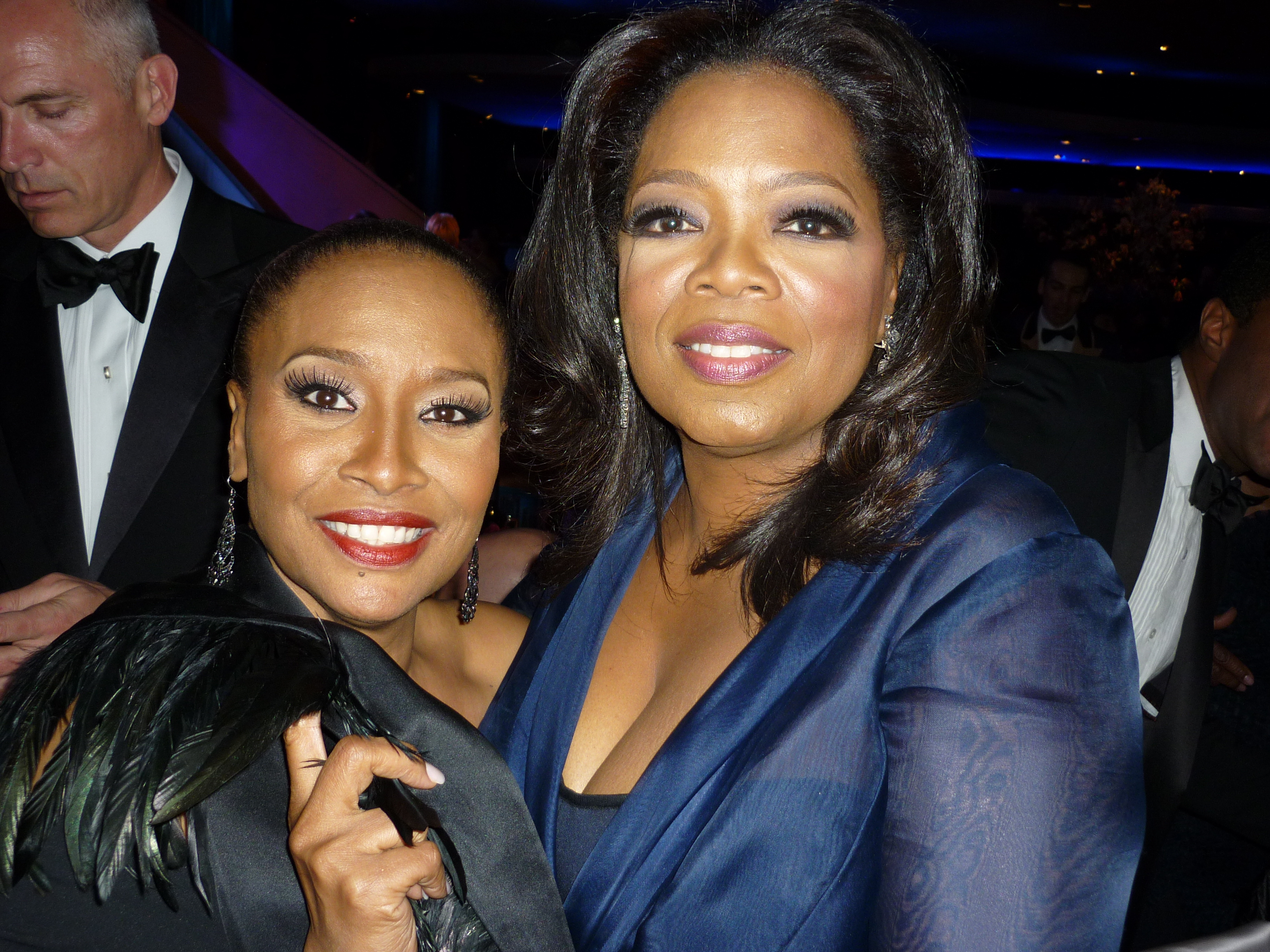 Jenifer Lewis and Oprah Winfrey at the 2010 Academy Awards ceremony in Los Angeles.