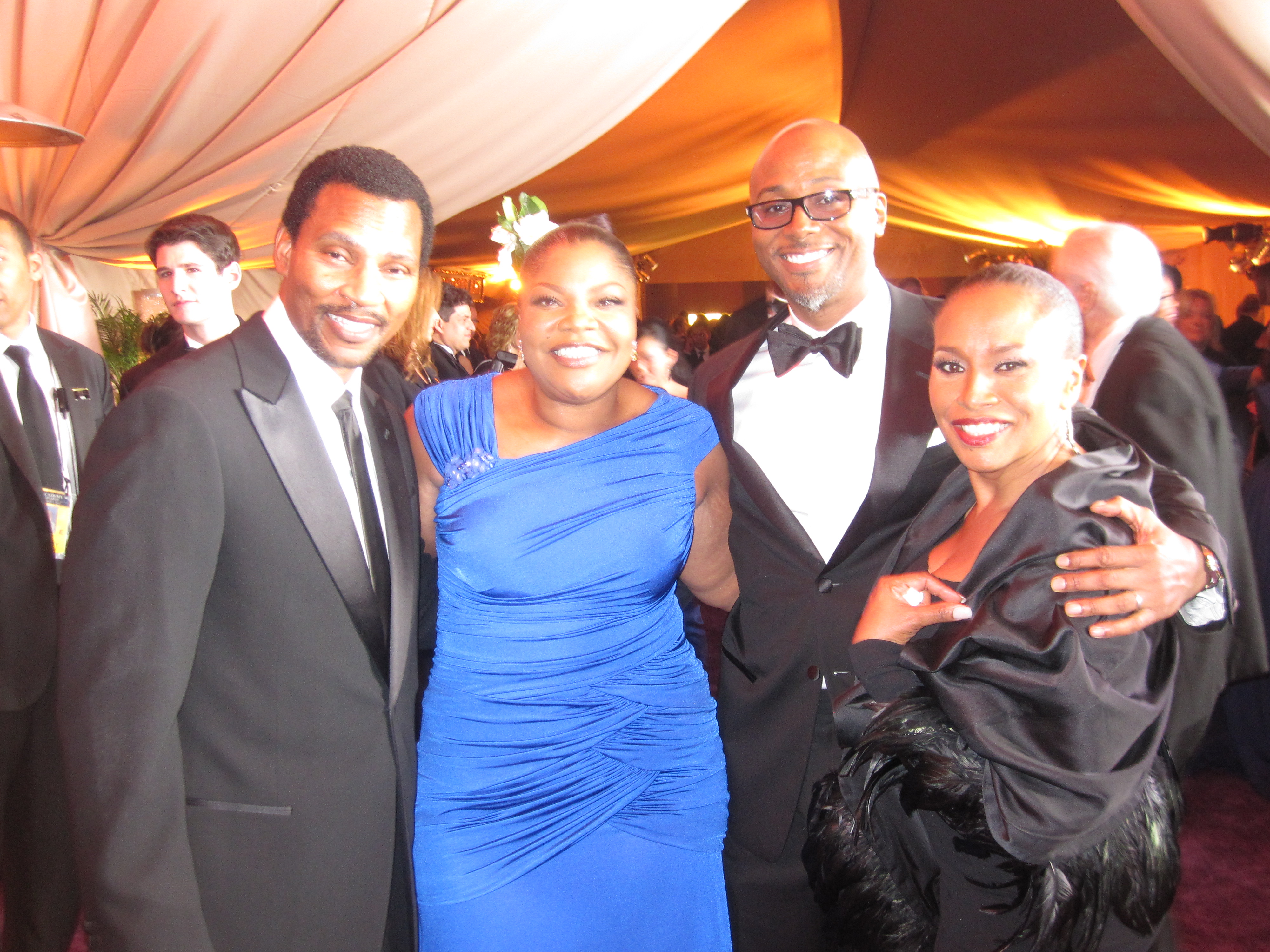 Jenifer Lewis and Mo'Nique attend the 2010 Academy Awards ceremony.