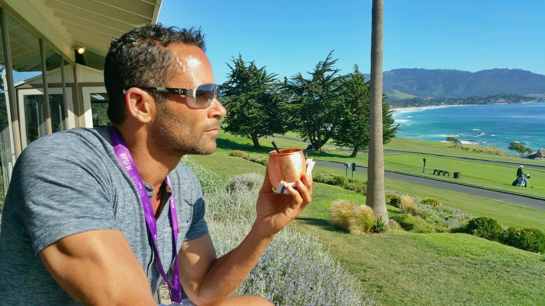 Pebble Beach Food & Wine interview overlooking Stillwater Cove