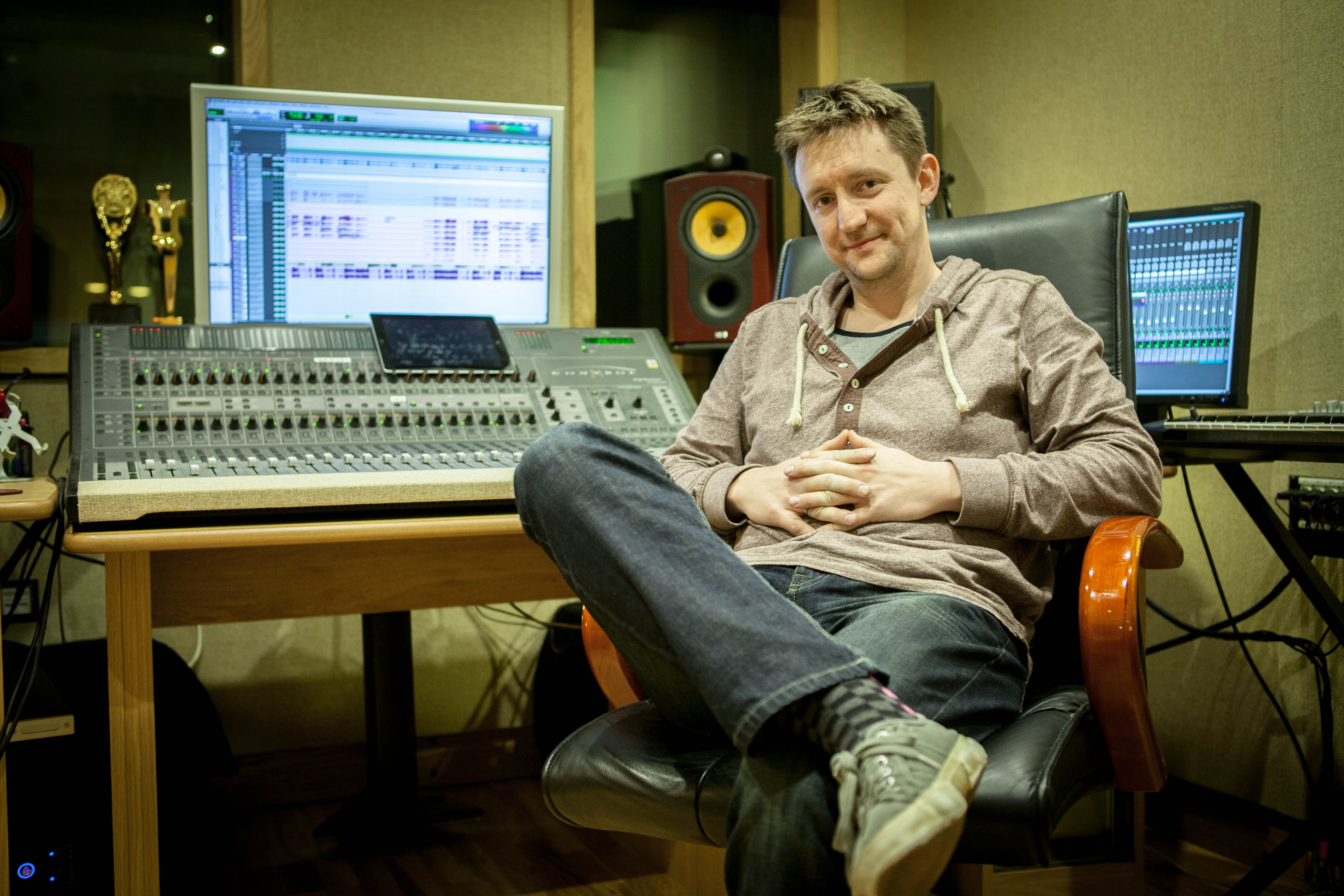 Tony Lewis in his Studio at Safehouse studios, London