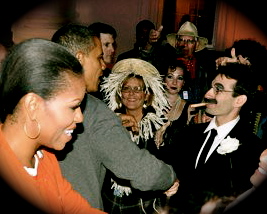 Erik Liberman as Groucho Marx at The White House meeting The President and First Lady.