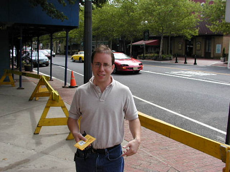 Producer Jason L. Liebman on the set of Never Among Friends.