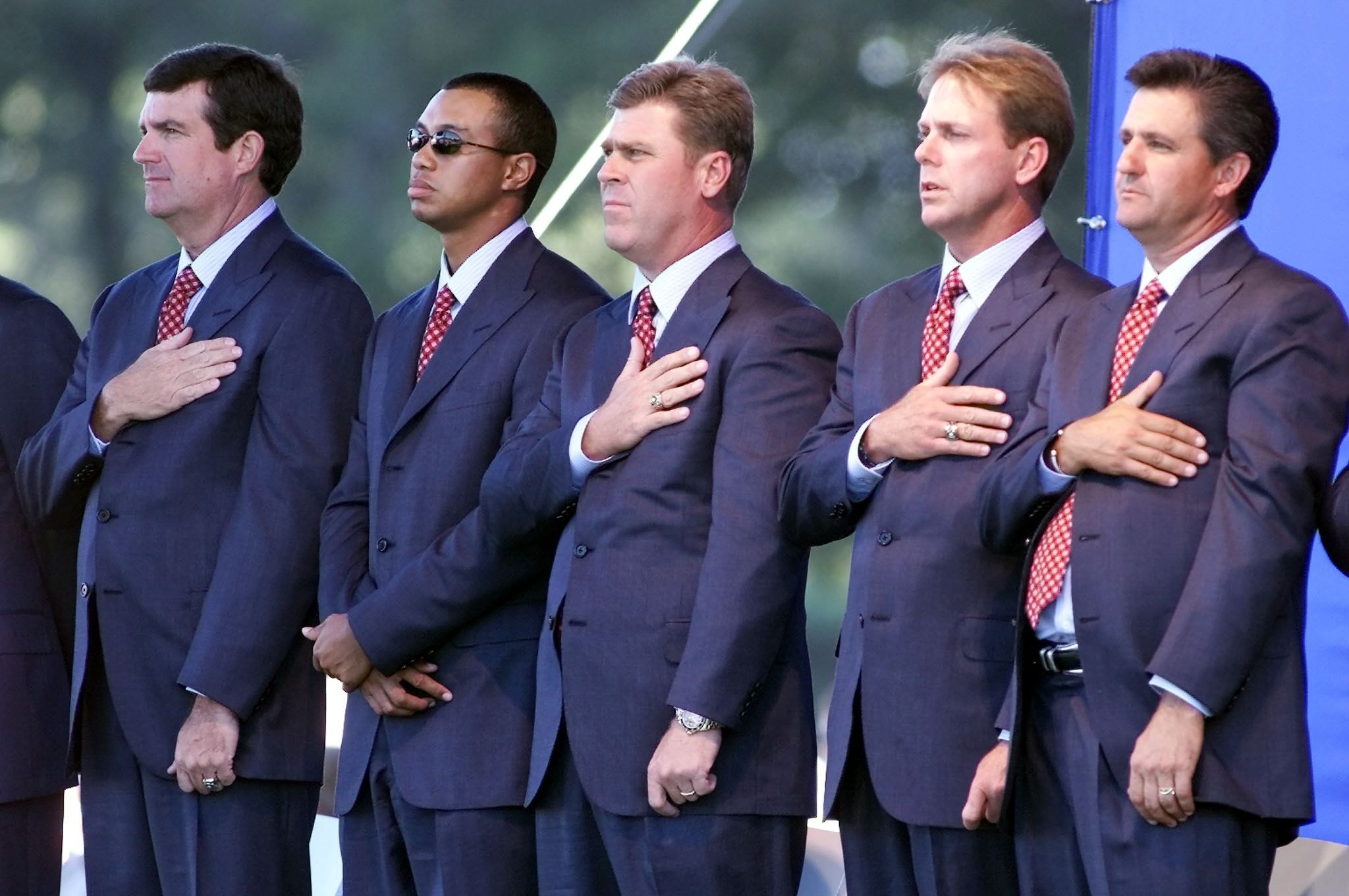 Bruce Lietzke, Tiger Woods, Payne Stewart and Hal Sutton