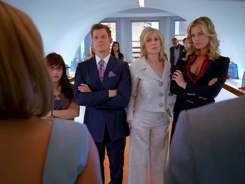 Still of Rebecca Romijn and Judith Light in Ugly Betty (2006)