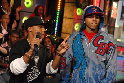 Shad Moss and Chris Brown