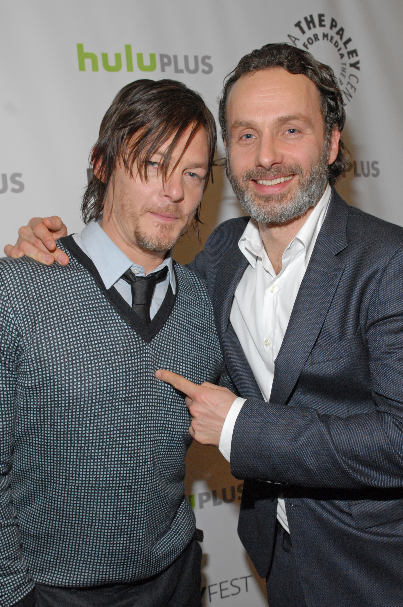 Norman Reedus and Andrew Lincoln at event of Vaiksciojantys negyveliai (2010)