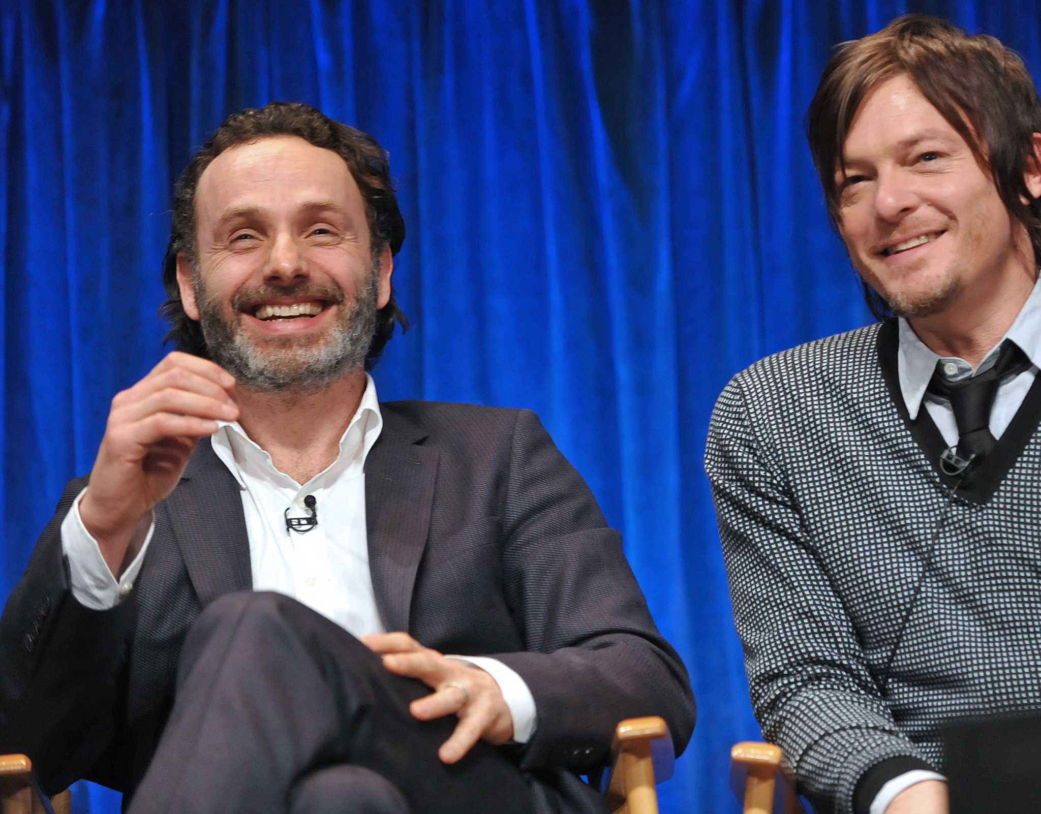 Norman Reedus and Andrew Lincoln at event of Vaiksciojantys negyveliai (2010)