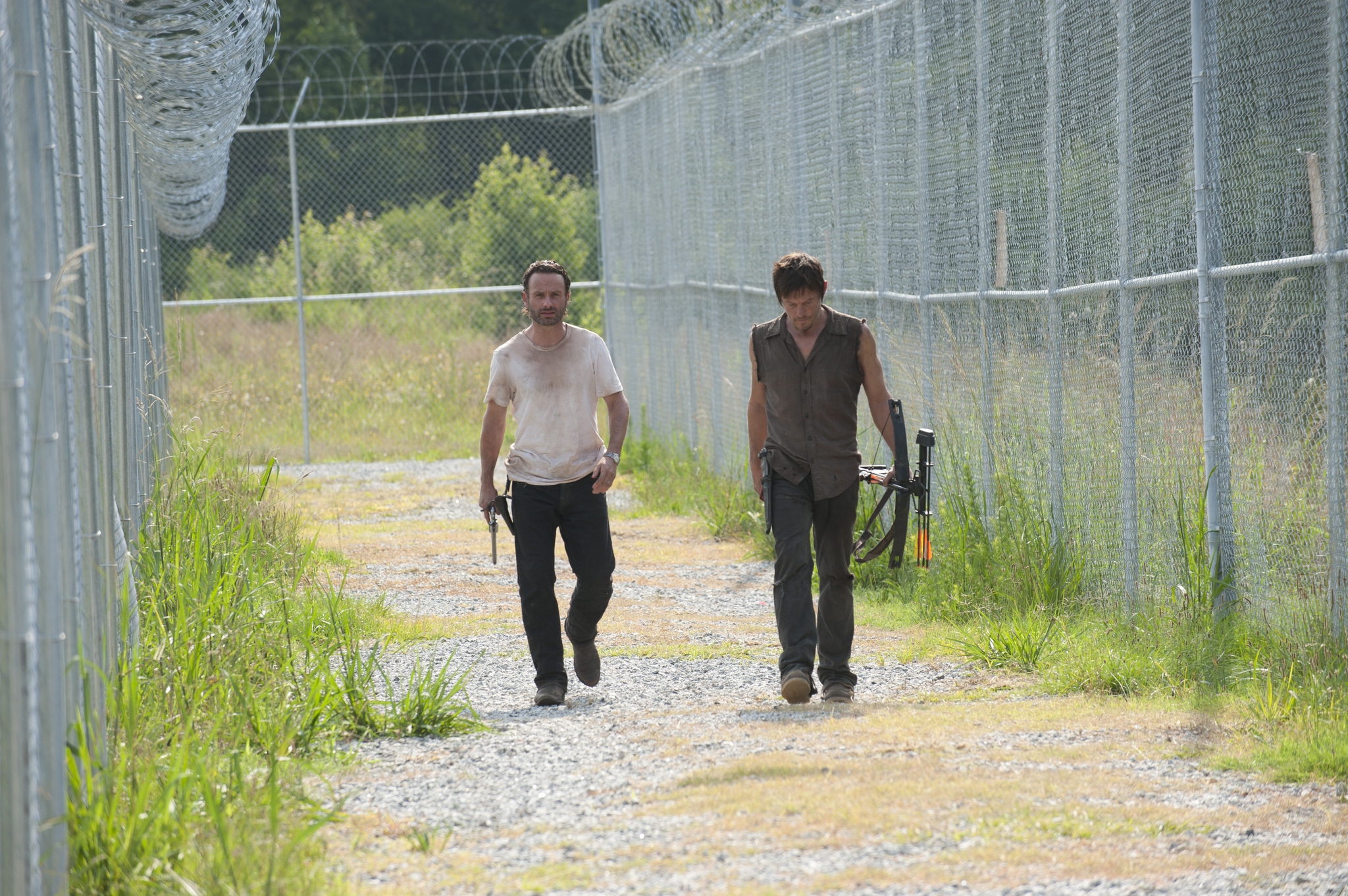 Still of Norman Reedus and Andrew Lincoln in Vaiksciojantys negyveliai (2010)