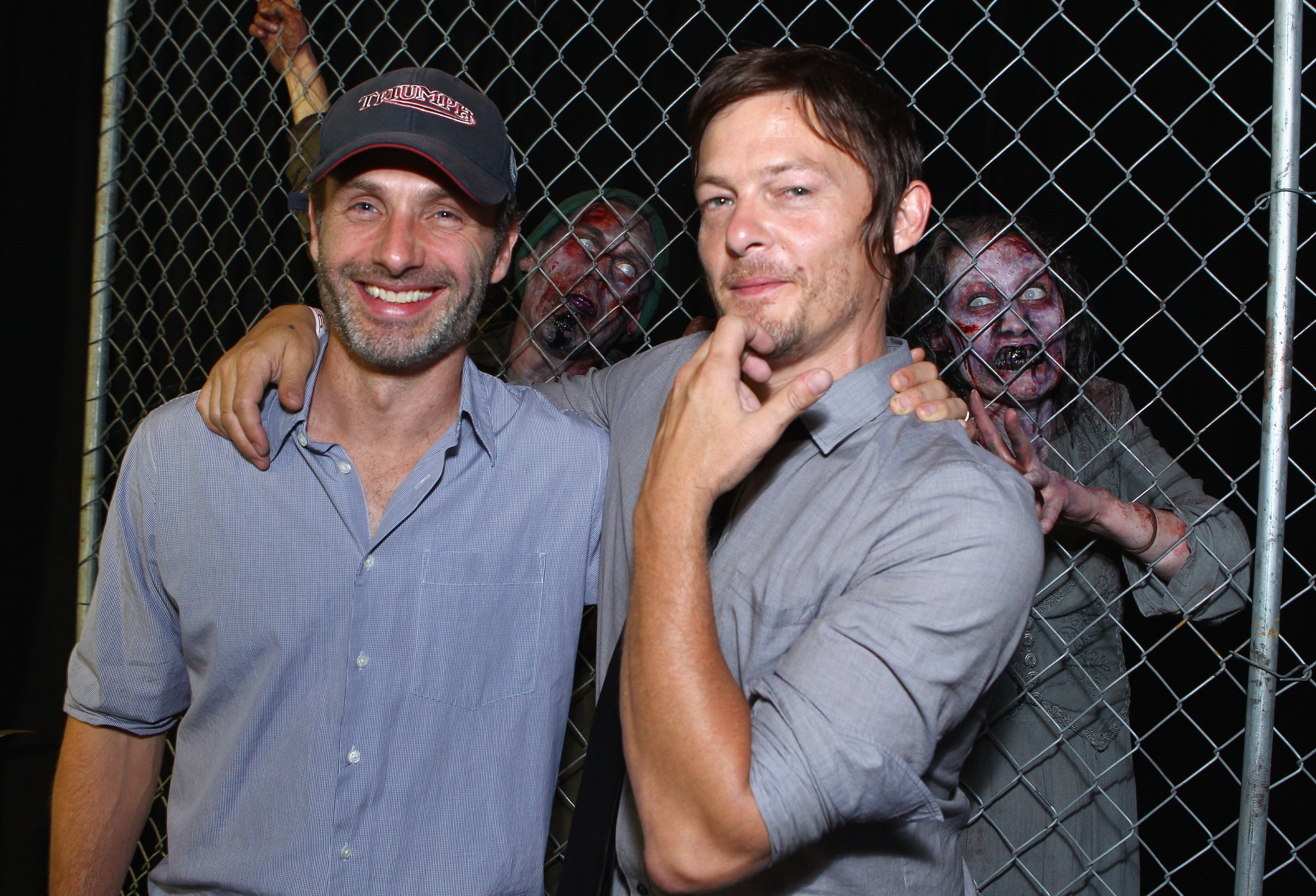 Norman Reedus and Andrew Lincoln at event of Vaiksciojantys negyveliai (2010)