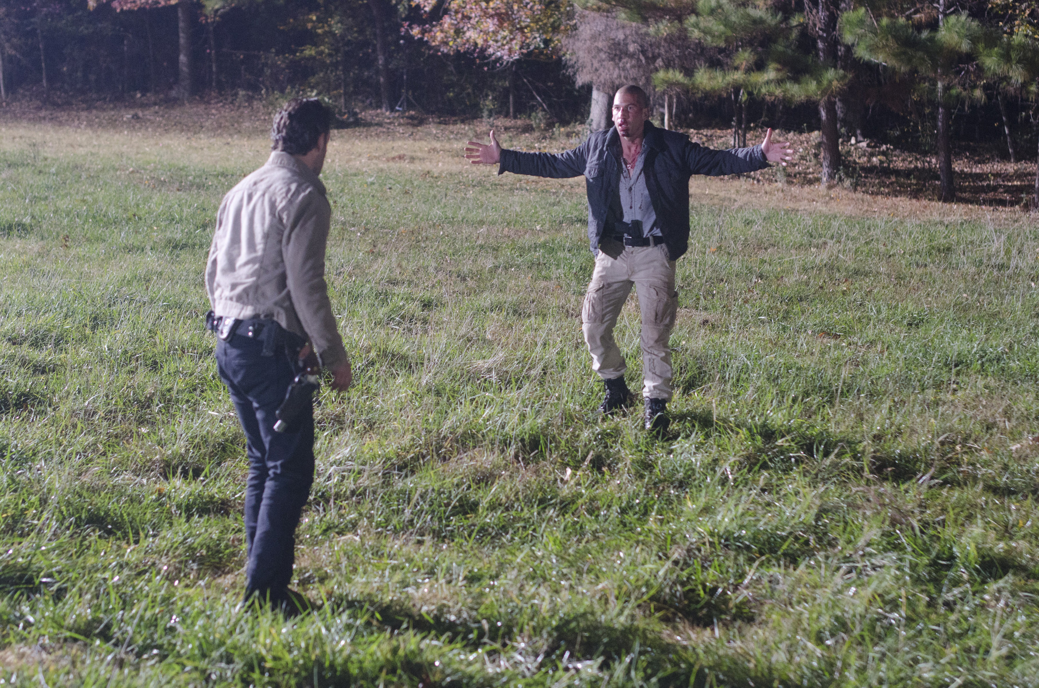 Still of Andrew Lincoln and Jon Bernthal in Vaiksciojantys negyveliai (2010)