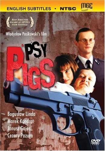 Agnieszka Jaskólka, Boguslaw Linda and Cezary Pazura in Psy (1992)