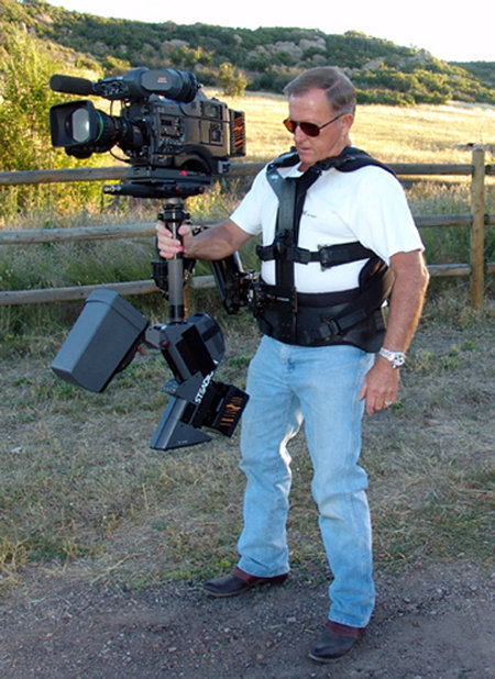 Larry Lindsey on an HD Steadicam shoot for ABC in September 2005.