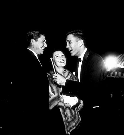 Ronald Reagan and Nancy Reagan being interviewed by Art Linkletter at the 