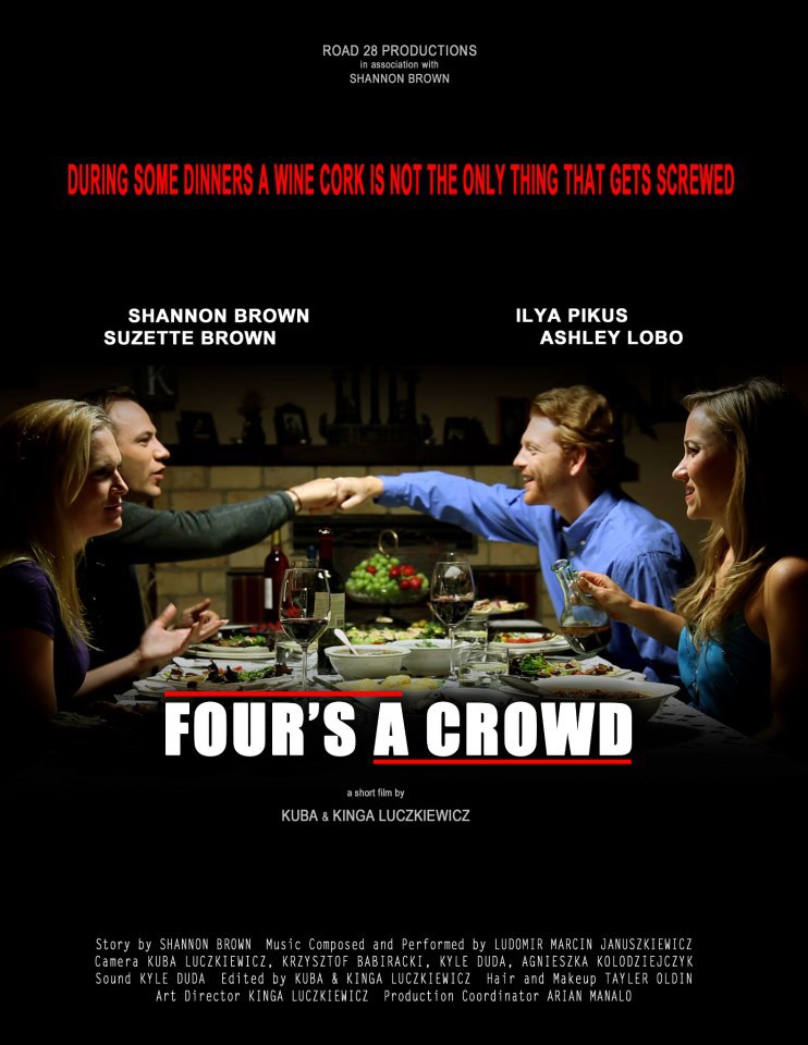 Official Four's a Crowd poster with Shannon Brown, Ashley Lobo and Ilya Pikus