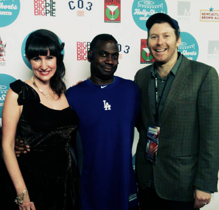 Directors Bayou Bennett and Daniel Lir with Multi Platinum Record Producer Andrew Lane at Holly Shorts Film Festival.