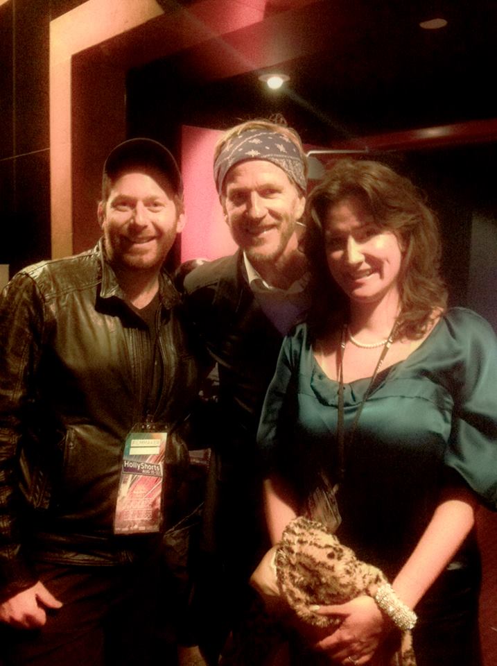 Writer/Director, Daniel Lir with Actor Mathew Modine and Writer/Director Bayou Bennett at Hollyshorts