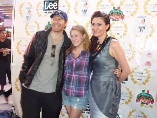 Writer Director Daniel Lir, Actress Jill Shackner and Writer/Director Bayou Bennett winning Audience Award in Time Square for 