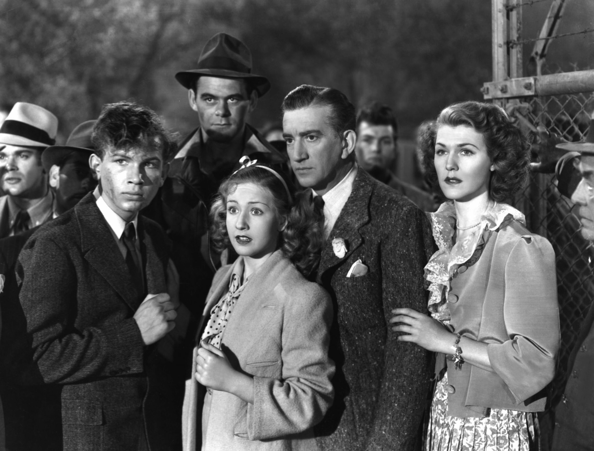 Still of Helena Phillips Evans, Bonita Granville, John Litel and Frankie Thomas in Nancy Drew: Detective (1938)