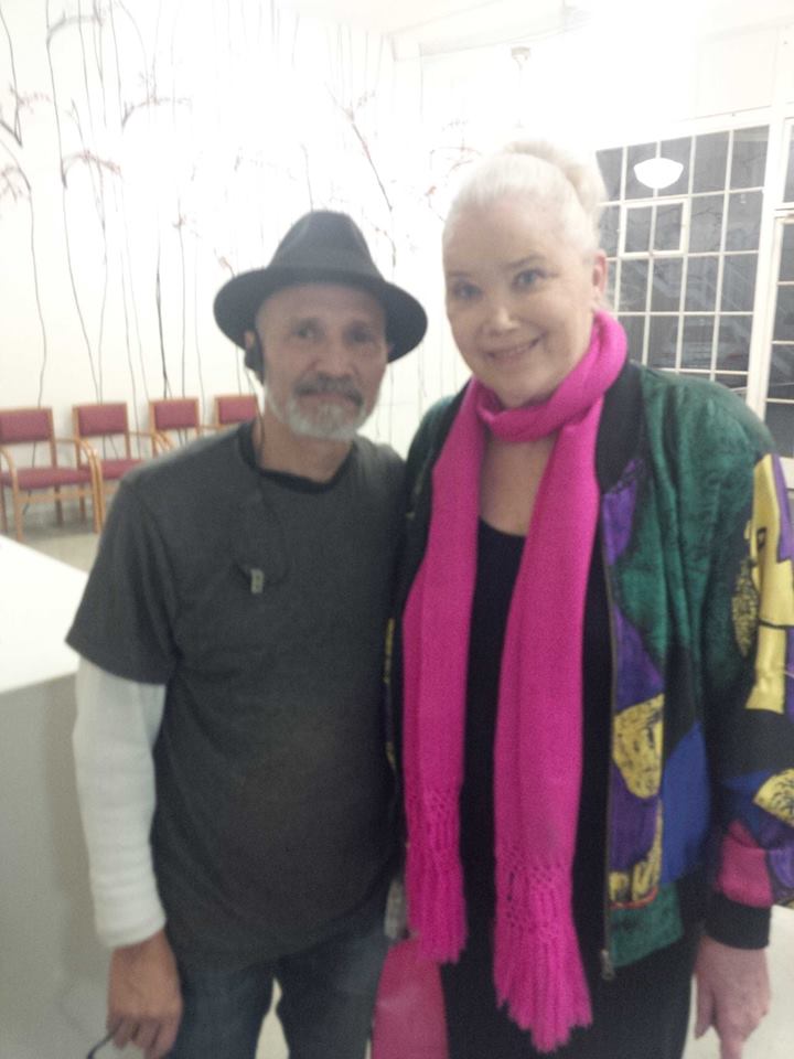 With Sally Kirkland on the set of Buddy Hutchins