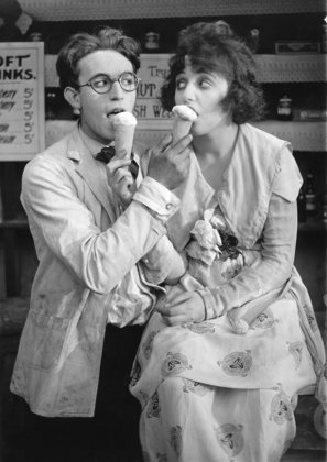 Harold Lloyd with Bebe Daniels circa 1919