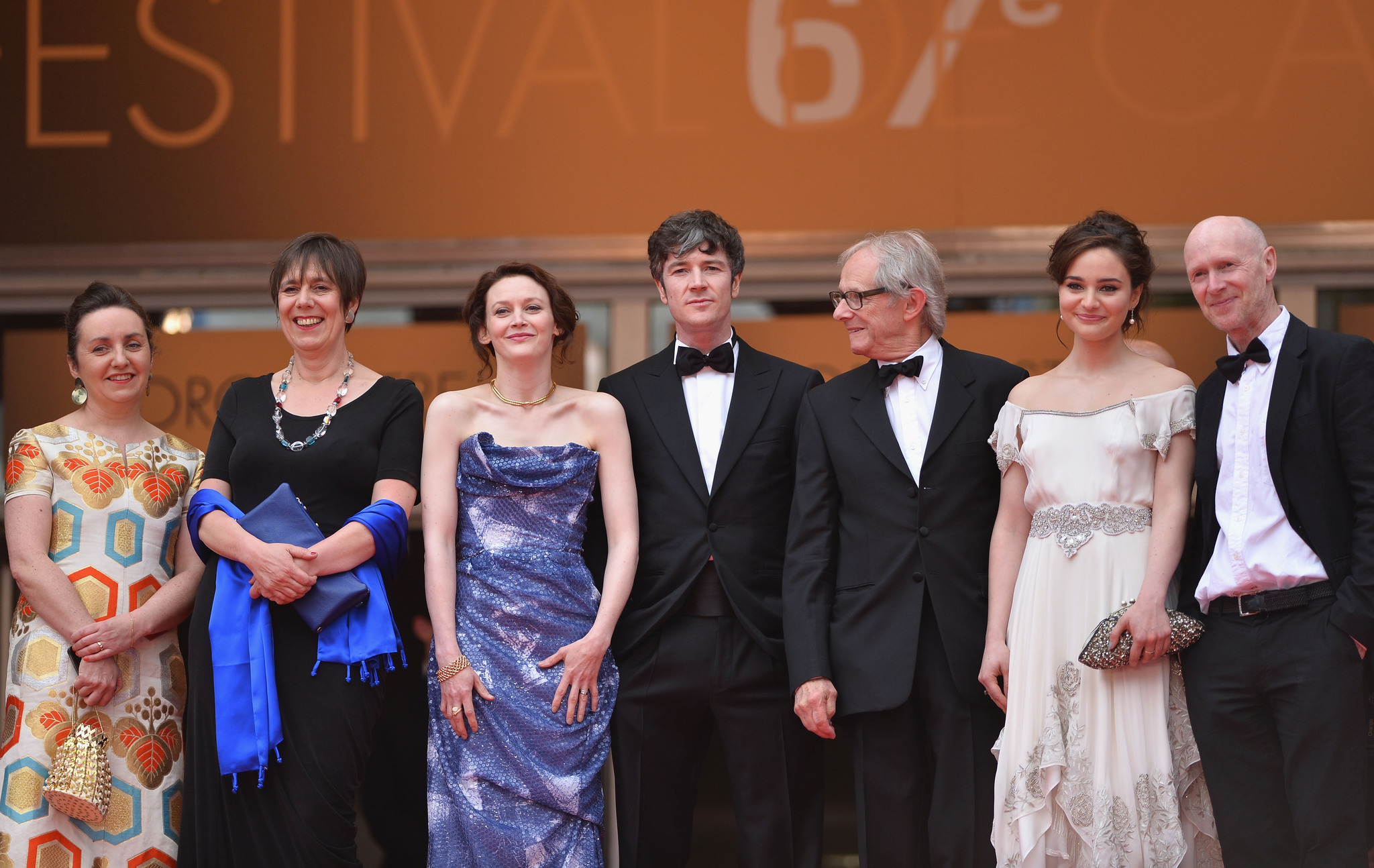 Paul Laverty, Ken Loach, Rebecca O'Brien, Barry Ward, Simone Kirby and Aisling Franciosi at event of Jimmy's Hall (2014)