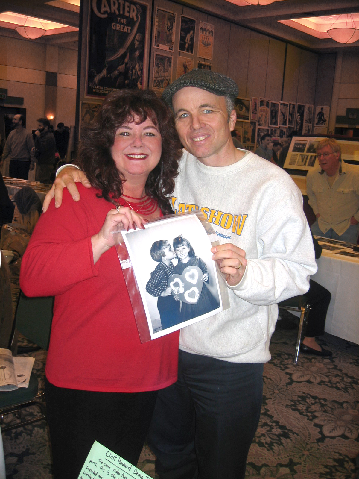Clint Howard and I. See the photo in our hands? Then and Now Love you Clint! Always did Always will