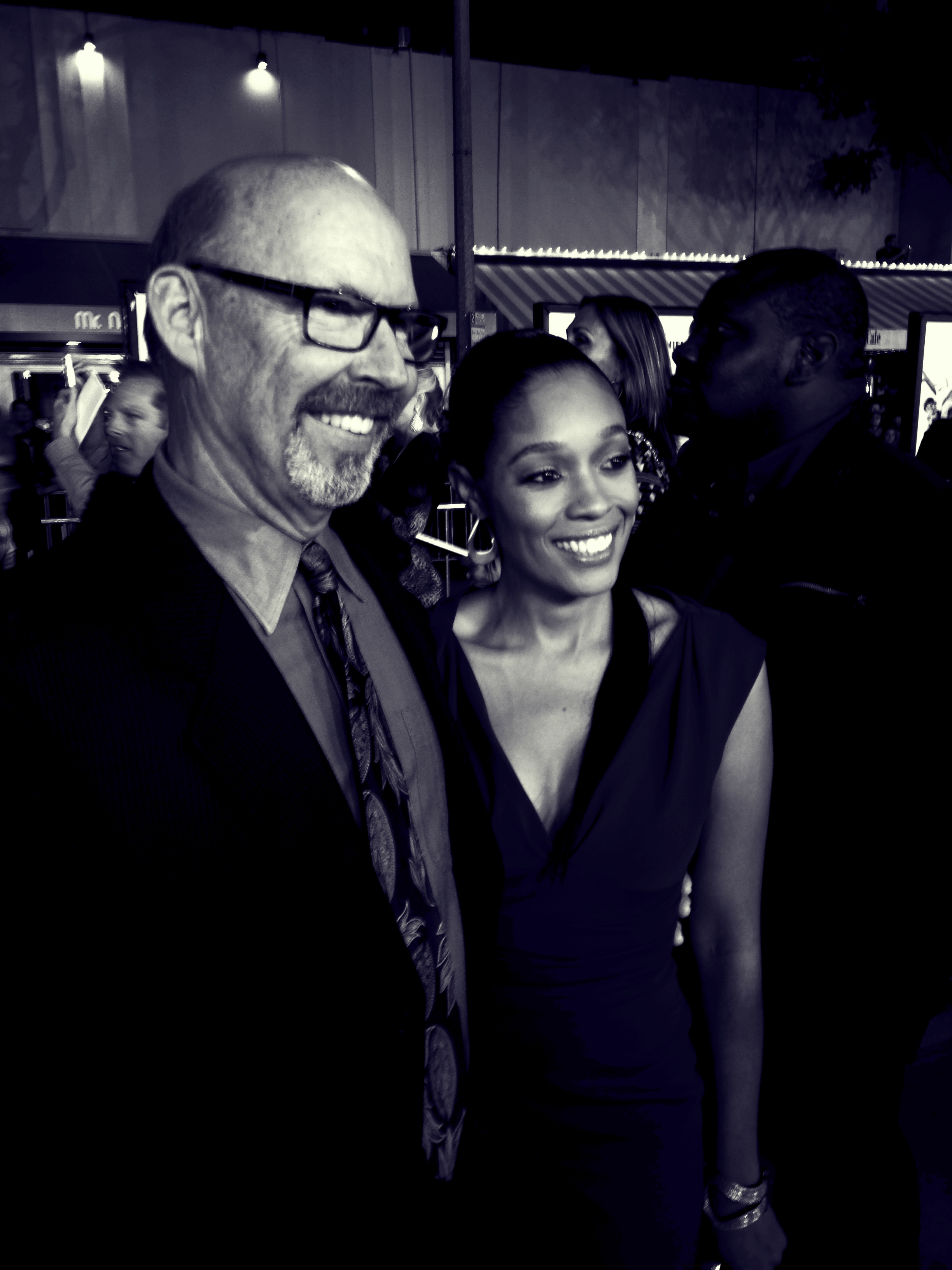 Tembi Locke with Don Lake on Dumb and Dumber To red carpet