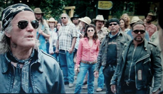 Peter Fonda, Marisa Tomei, & Billy Lockwood in Wild Hogs. 2007