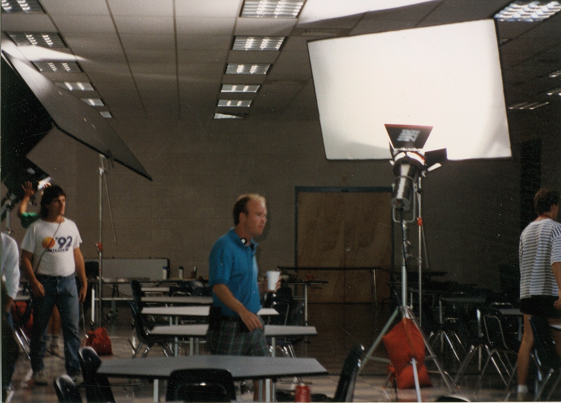 Tom Logan directing on the set of SUPERNATURAL PHENOMENON at Paramount Studios.