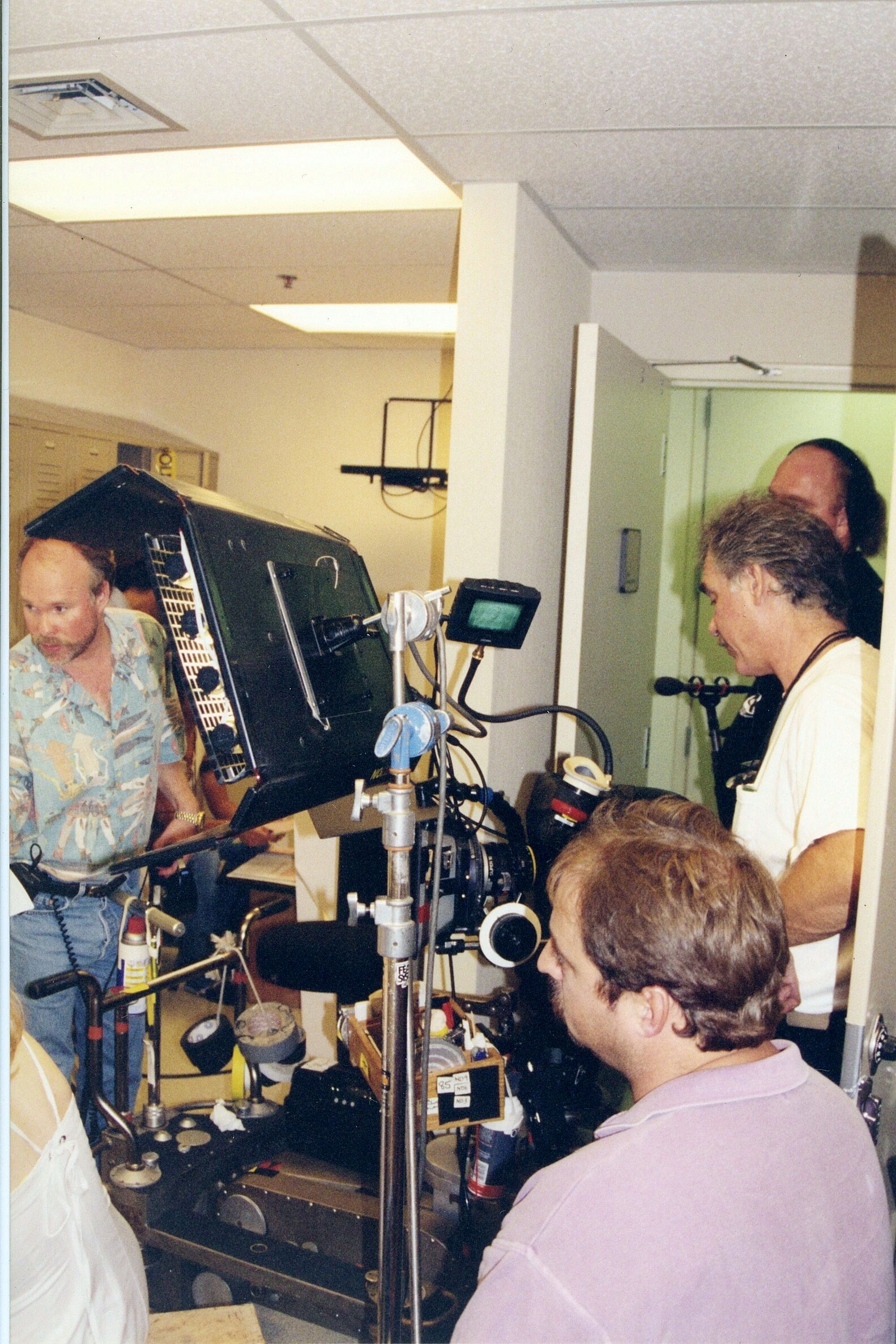 Tom Logan directing on the set of SHAKMA at Universal Studios.
