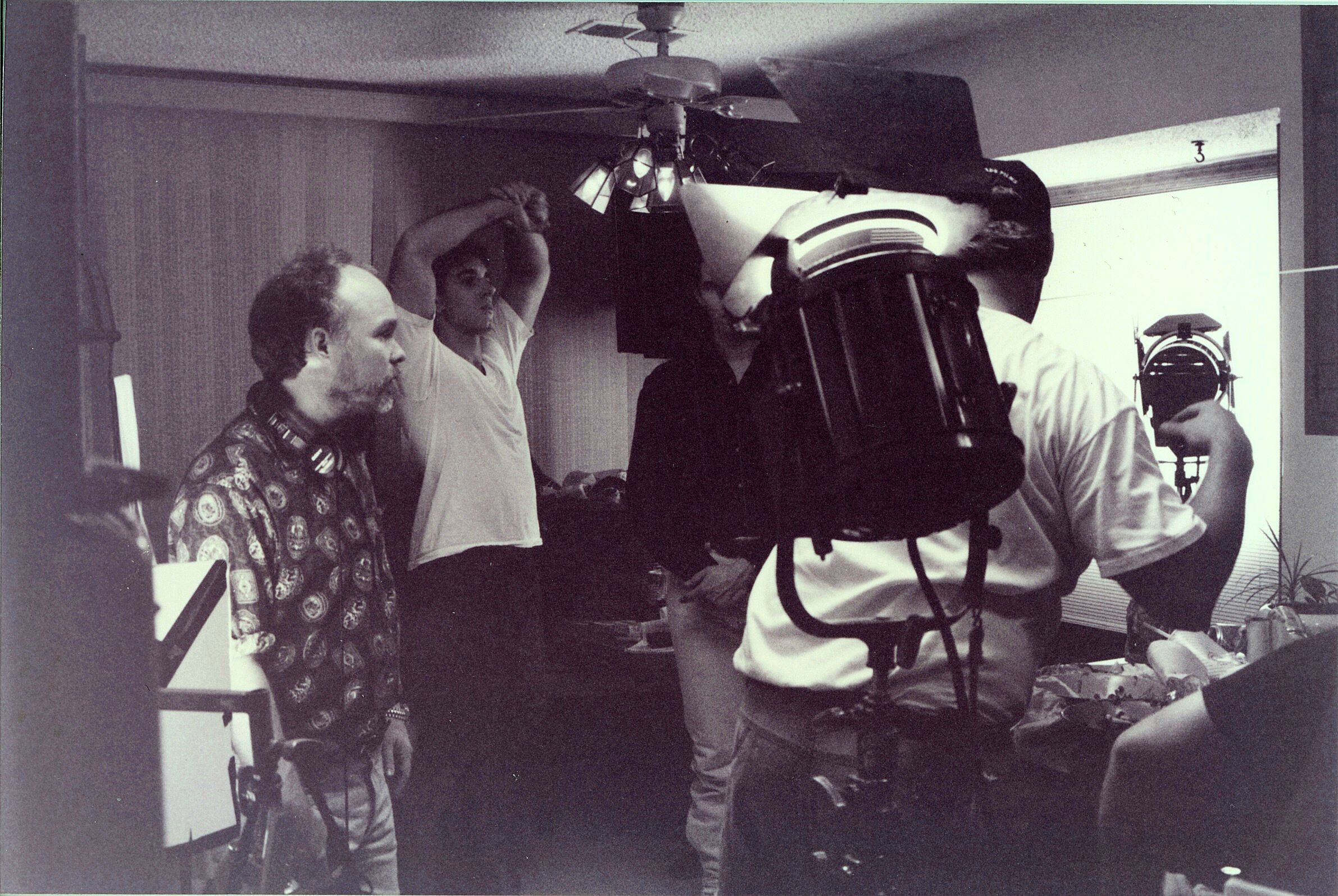 Tom Logan directing on the set of WORKING TITLE at Paramount Studios.