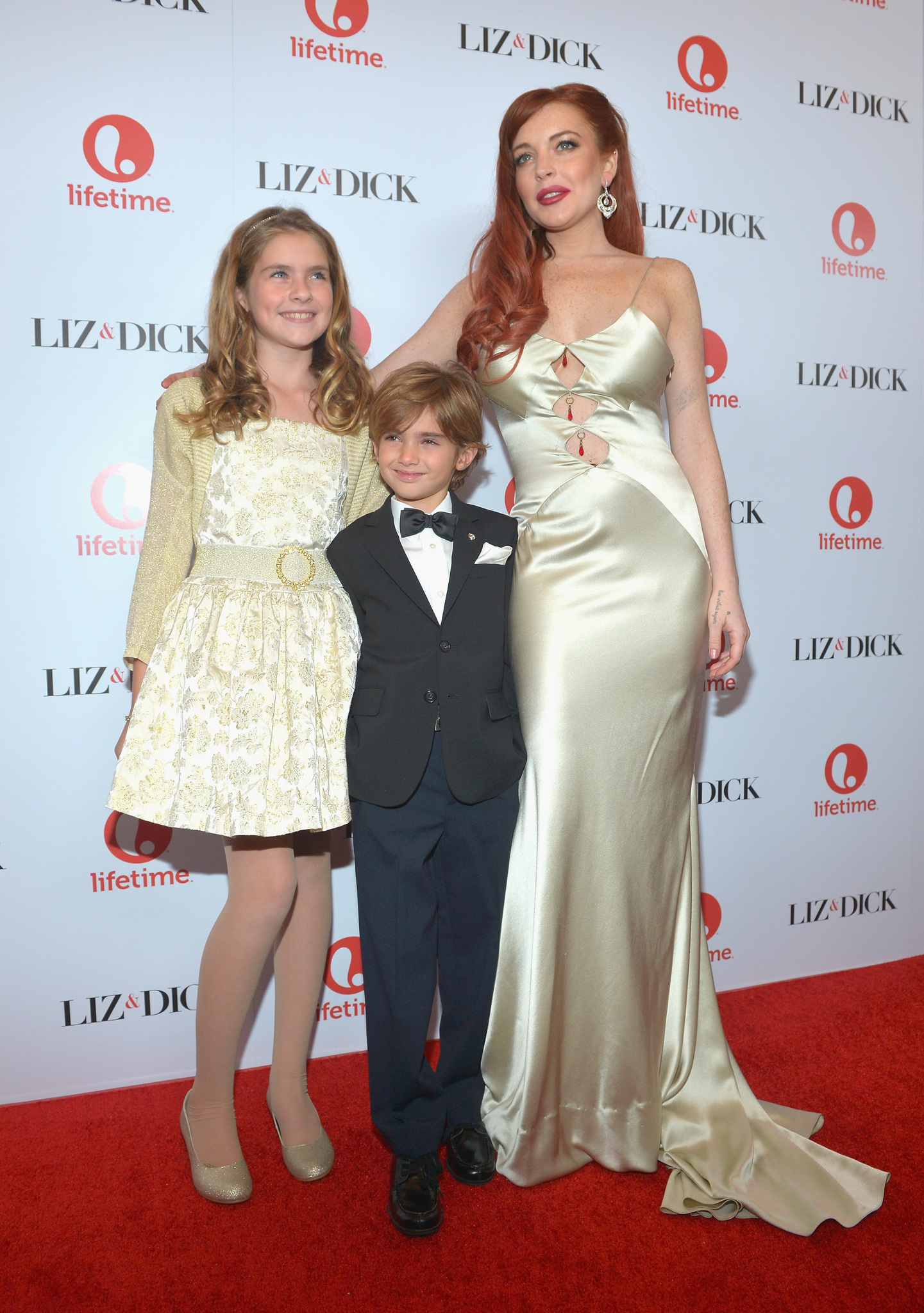 Lindsay Lohan, Taylor Ann Thompson and Trevor Thompson at event of Liz & Dick (2012)