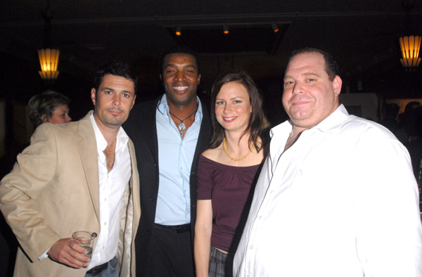 Louis Lombardi with Carlos Bernard, Roger Cross and Mary-Lynn Rajskub