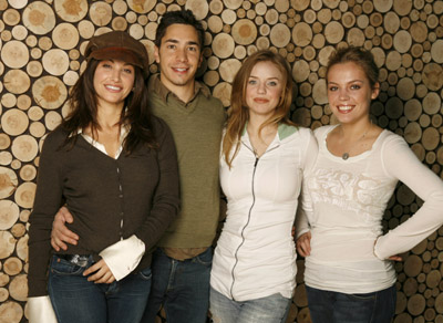 Gina Gershon, Agnes Bruckner, Kelli Garner and Justin Long at event of Dreamland (2006)