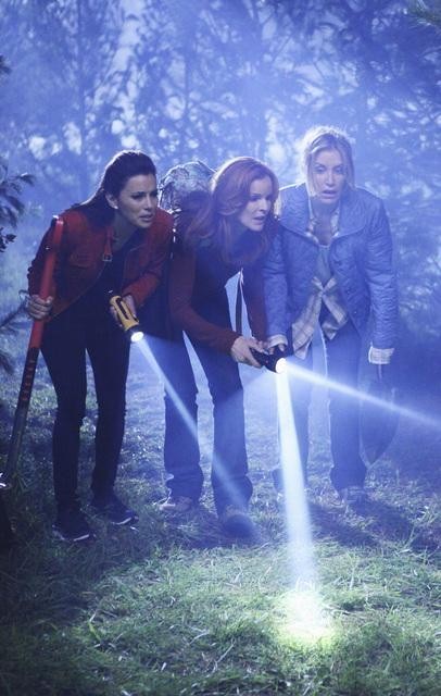 Still of Felicity Huffman, Marcia Cross and Eva Longoria in Nusivylusios namu seimininkes (2004)