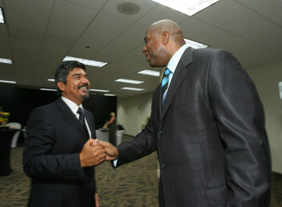 Magic Johnson and George Lopez