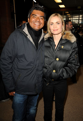 George Lopez and Radha Mitchell at event of Henry Poole Is Here (2008)